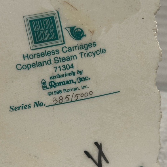 1998 Roman Galleria Horseless Carriages Copeland Steam Tricycle - Picture 12 of 12